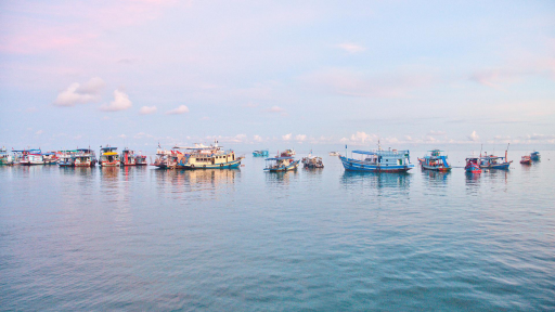 Les barques au matin